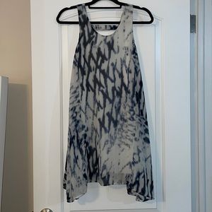 Paper Crane blue tye dye sheer dress